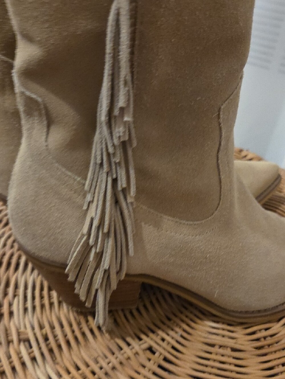 Coconuts by Matisse Tan Suede Fringe Ankle Boots - Picture 5 of 8